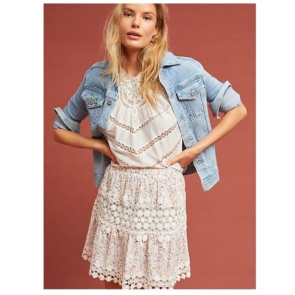 Anthropologie Margo Lace Skirt by Ranna Gill - Size Small